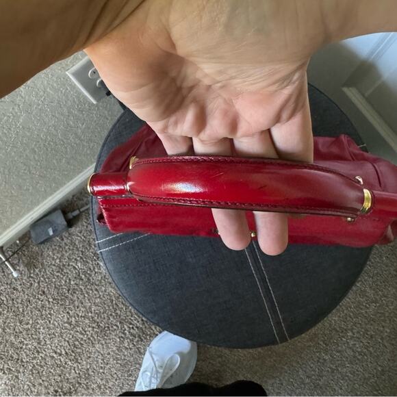 Dolce and Gabbana Miss Sicily Top Handle Bag Red Patent Leather - Picture 12 of 16